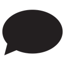 Speech bubble Black Filled icon
