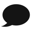 Speech Bubble Black Filled icon