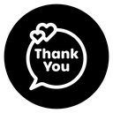 Speech bubbles thank you icon