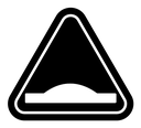 Caution speed Ramps sign icon