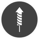Spiral Firework Rocket Black Filled icon