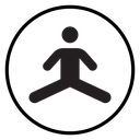 Split legs exercise icon