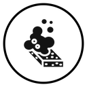 Sponge with foam icon