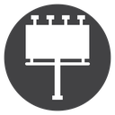Spotlight Billboard Post Black Filled icon