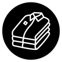 Stack of folded shirts icon