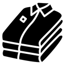 Stack of folded shirts icon