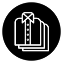 Stack of folded shirts icon