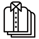 Stack of folded shirts icon