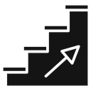 Stairs Black Filled icon