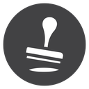 Stamp Ink Mark Black Filled icon