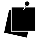 Sticky notes Black Filled icon