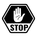 Stop security sign icon