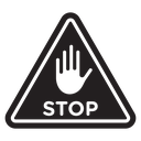 Stop security sign icon