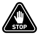 Stop security sign icon