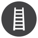 Straight Rung Ladder Black Filled icon