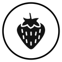Strawberry Black Filled icon