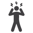 Stressed human icon