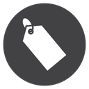 String Loop Tag Black Filled icon