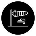 Strong breeze flag up icon