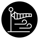 Strong breeze flag up icon