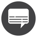 Subtitle Speech Bubble Black Filled icon