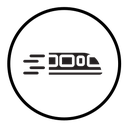 Subway high speed train icon
