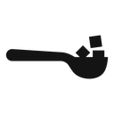 Sugar cubes spoon icon