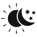 Sun and moon icon
