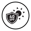 Sun protection factor 40 icon
