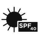 Sun protection factor 40 icon