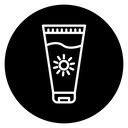 Sunscreen Lotion Black Filled icon