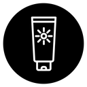 Suntan cream icon