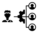 Supervisor black filled icon