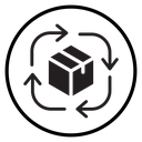 Supply chain process Black Filled icon