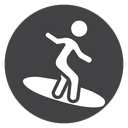 Surfer Riding Wave icon