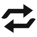 Swap Black Filled icon