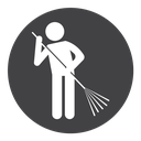 Sweeping Black Filled icon