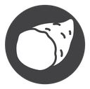 Sweet potato Black Filled icon