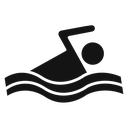 Swimming Black Filled icon