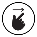 Swipe right icon