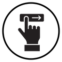Swipe right icon