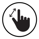 Swipe up and down icon