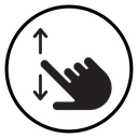 Swipe up and down icon