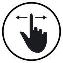 Swipe up and down icon