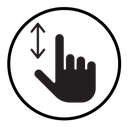 Swipe up and down icon