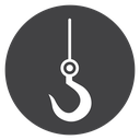 Swivel Winch Hook Black Filled icon