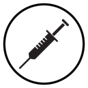 Syringe injection icon