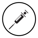 Syringe injection icon