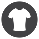 T Shirt Black Filled icon