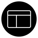 Table layout Black Filled icon